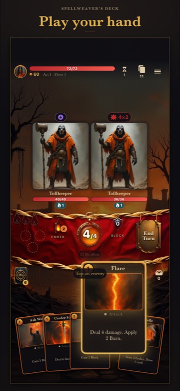 Play your hand — iPhone screenshot