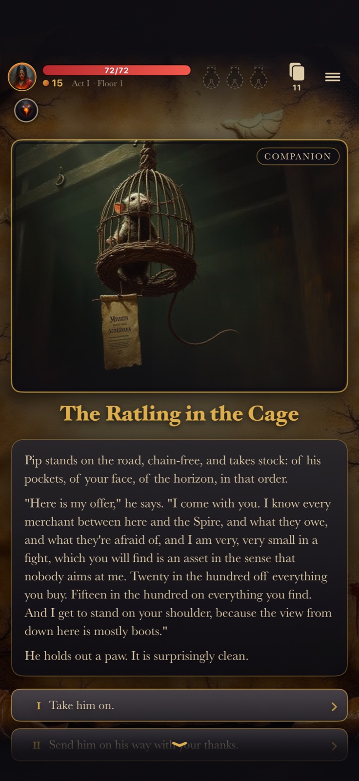 Companions and their gifts in Spellweaver’s Deck
