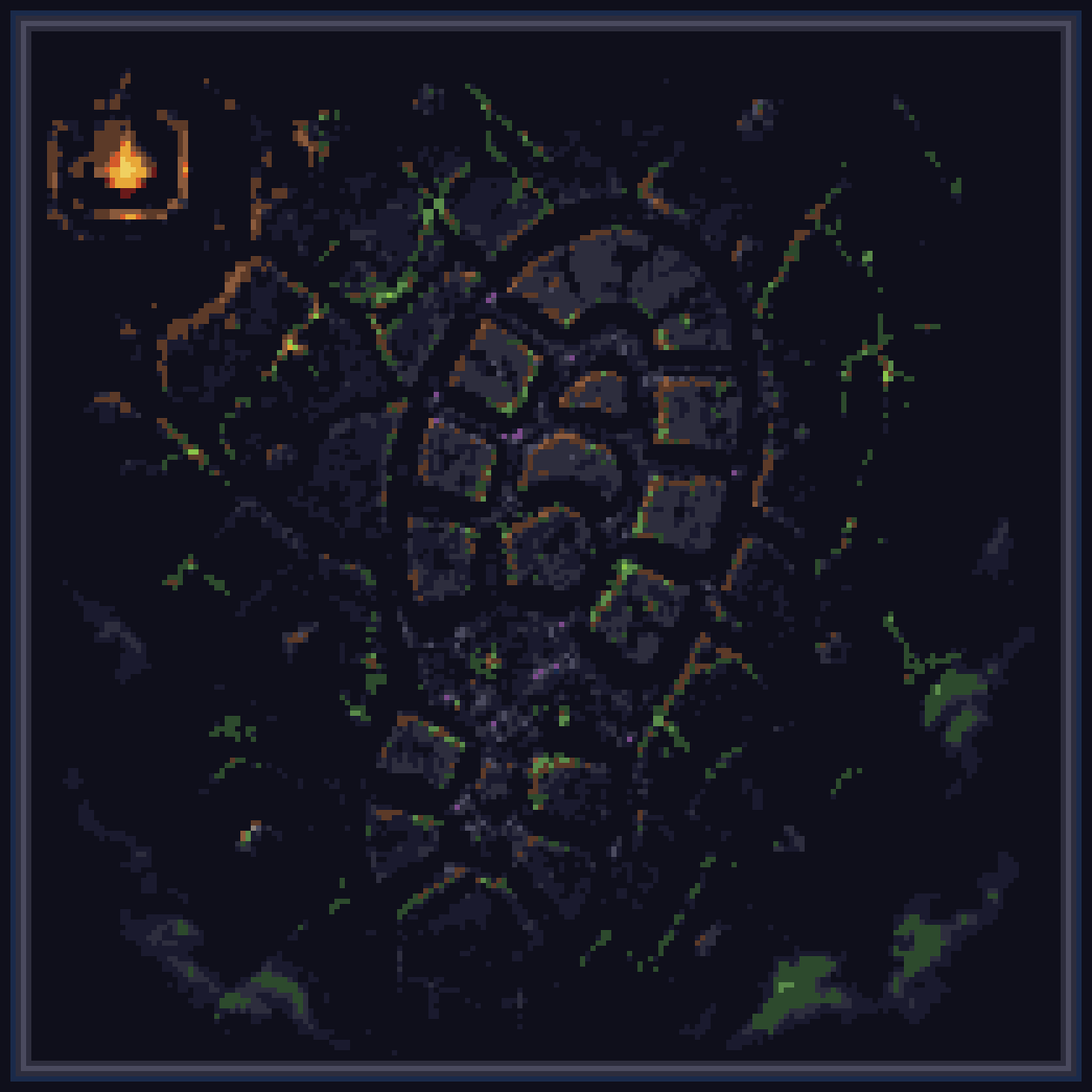 Grimstep torchlit footprint app icon
